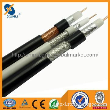 FPE insulated coaxial cable with BC/CCAM/AL braiding